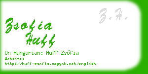 zsofia huff business card