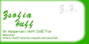 zsofia huff business card